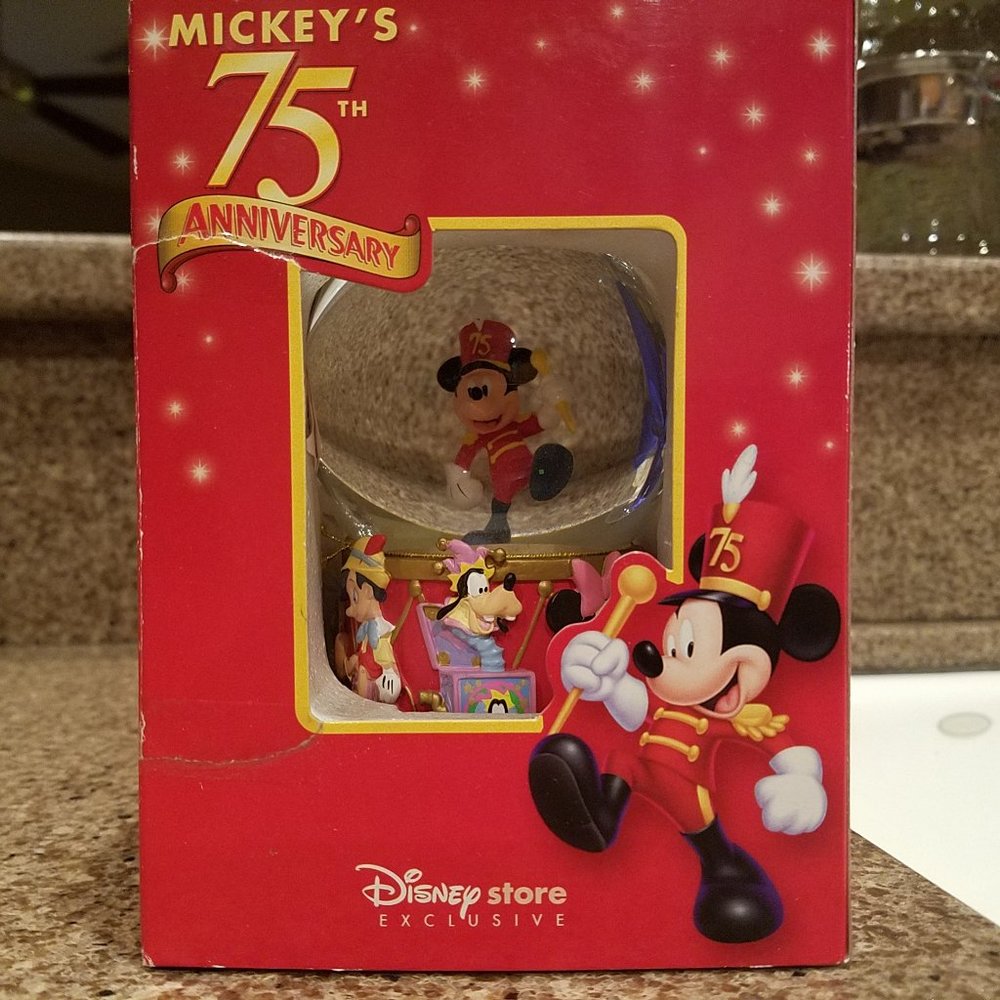 Mickey's 75th Anniversary Snow Globe